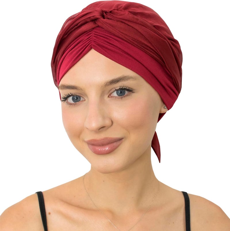 CAPLORD Head Scarf for Women Skull Cap Chemo Patients Headwear Cancer Hair Loss Scarf Headwrap Cover Hat Turban Covering Wrap - Image 5